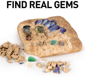 NATIONAL GEOGRAPHIC Mega Gemstone Dig Kit – Dig Up 15 Real Gems Educational Toys - 
