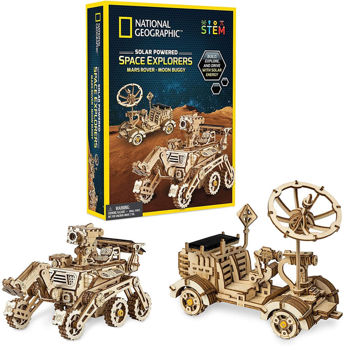 National Geographic Solar Space Explorers DIY Moon Buggy and Mars Rover Model - 