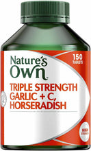 Load image into Gallery viewer, Nature&#39;s Own Triple Strength Garlic + C,Horseradish Health - 
