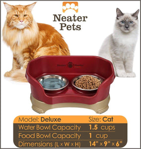 Neater Feeder Deluxe for Cats - Cranberry - 