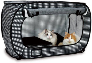 Necoichi Portable Stress Free Cat Cage and Litter Box Set - 