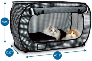 Necoichi Portable Stress Free Cat Cage and Litter Box Set - 