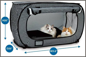 Necoichi Portable Stress Free Cat Cage and Litter Box Set - 