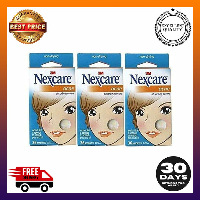 Nexcare Acne Absorbing Covers, Assorted 36 ea package of 3 - 