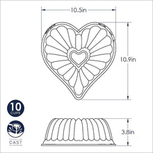 Load image into Gallery viewer, Nordic Ware Cast-Aluminum Elegant Heart Bundt Pan - 
