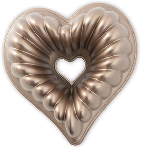 Nordic Ware Cast-Aluminum Elegant Heart Bundt Pan - 