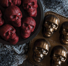Load image into Gallery viewer, Nordic Ware Haunted Skull Cakelet Pan, Bronze - 
