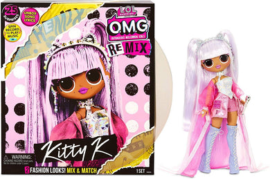 OMG Remix Kitty K Fashion Doll L.O.L Surprise – with 25 Surprises Girls Toy - 
