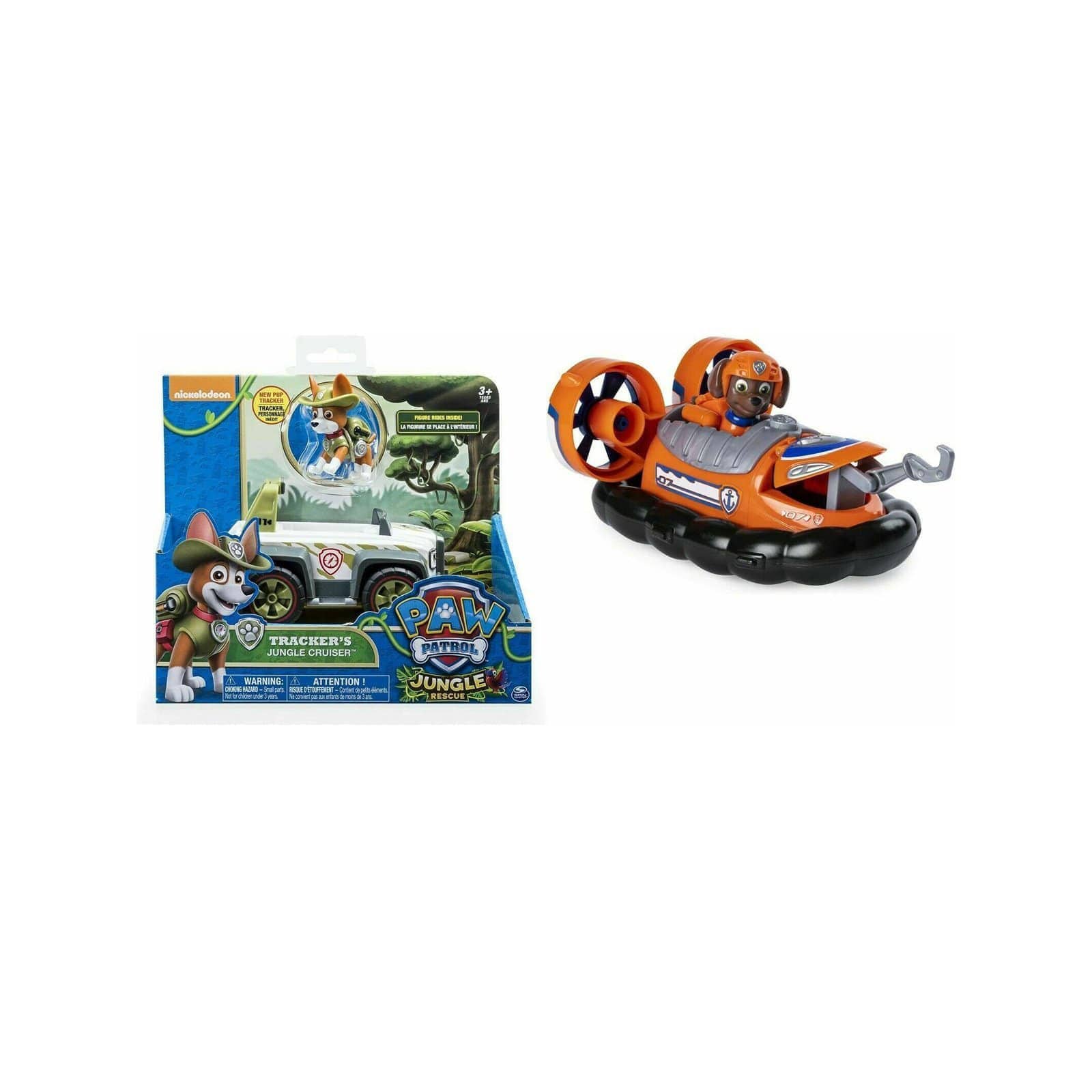 Paw Patrol, Jungle Rescue, Tracker’s Jungle Cruiser, Vehicle and Figure