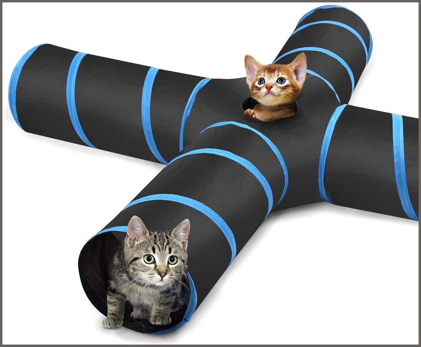 Pawaboo Cat Tunnel Tube Premium 4 Way Tunnels Extensible