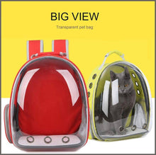 Load image into Gallery viewer, Pet Cat Dog Carrier Backpack Space Capsule Bubble Transparent Backpack Portable Travel Bag - 
