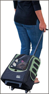 Pet Gear I-GO2 Roller Backpack, Travel Carrier, Car Seat for Cats/Dogs - 