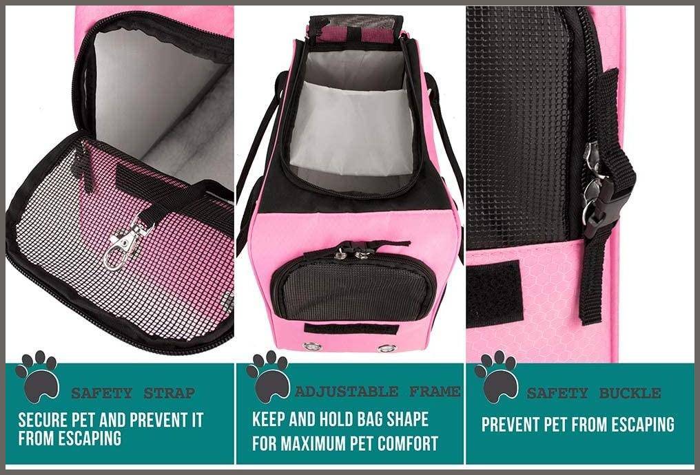 PetAmi Airline Approved Dog Purse Carrier, Pink 