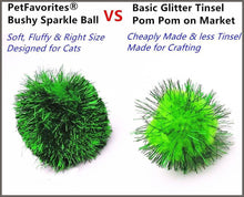 Load image into Gallery viewer, PetFavorites Bushy Sparkle Ball Cat Toy, Interactive Glitter Pom Pom Cat Toy Balls for Kittens, 36 Pack. - 
