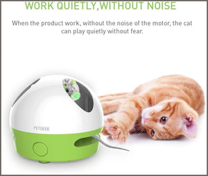 PETGEEK Automatic Cat Toys Interactive Electronic, Mouse Sound Play N Squeaky Cat Toy - 