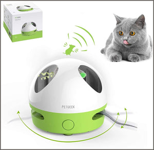 PETGEEK Automatic Cat Toys Interactive Electronic, Mouse Sound Play N Squeaky Cat Toy - 