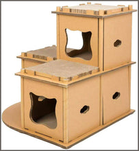 Load image into Gallery viewer, PETIQUE Feline Fortress Cat House, Kraft, One Size - 
