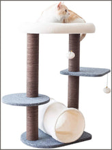 Load image into Gallery viewer, PetPals Cat Tree Cat Tower for Activity with Tunnel and Toy Ball - 
