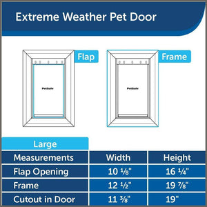 PetSafe Extreme Weather Energy Efficient Pet Door for Cats and Dogs - 