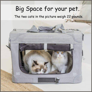 Petseek Extra Large Cat Carrier Soft Sided Small Medium Dog Pet Carrier - 