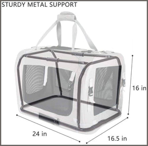 Petseek Extra Large Cat Carrier Soft Sided Small Medium Dog Pet Carrier - 