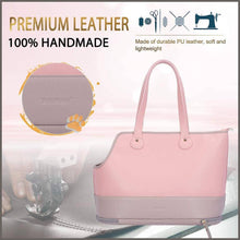 Load image into Gallery viewer, PetsHome Dog Carrier, Pet Carrier Purse, Dog Handbag Foldable Waterproof PU Leather Pet - 
