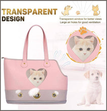 Load image into Gallery viewer, PetsHome Dog Carrier, Pet Carrier Purse, Dog Handbag Foldable Waterproof PU Leather Pet - 
