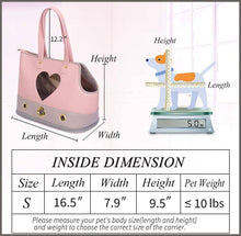 Load image into Gallery viewer, PetsHome Dog Carrier, Pet Carrier Purse, Dog Handbag Foldable Waterproof PU Leather Pet - 
