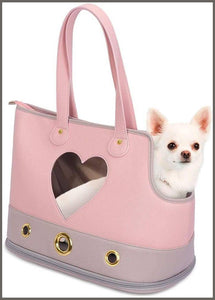 PetsHome Dog Carrier, Pet Carrier Purse, Dog Handbag Foldable Waterproof PU Leather Pet - 