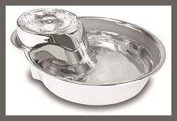 Pioneer 3009 Stainless Steel Pet Fountain - Big Max Style, Silver,8 lb. - 