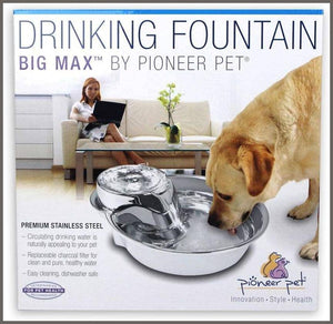 Pioneer 3009 Stainless Steel Pet Fountain - Big Max Style, Silver,8 lb. - 