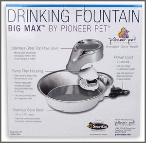 Pioneer 3009 Stainless Steel Pet Fountain - Big Max Style, Silver,8 lb. - 