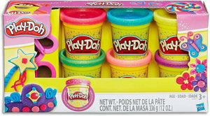 Play-Doh - Sparkle Compound Variety Pack inc Cutters & 6 Tubs of Dough - 