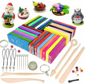 Polymer Clay, 32 Colours Oven Bake Polymer Clay Tools Storage Box - 