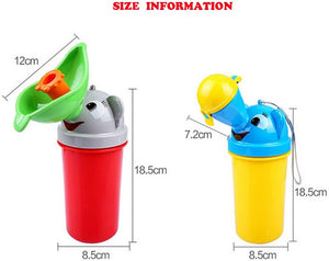Portable Baby Toddlers Boys Girls Potty Training Pee Urinal Emergency Toilet for Travel Car Camping, Yellow, Red, 2 Pack - 