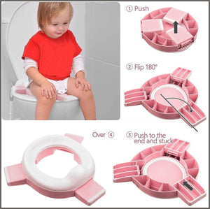 Portable Potty Seat for Toddler, Travel Potty Chair Foldable Training Toilet - 