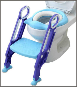 Potty Toilet Trainer Seat with Step Stool Ladder Adjustable Baby Toddler Kid Potty Toilet Seat - 