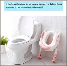 Load image into Gallery viewer, Potty Training Seat with Step Stool Ladder,SKYROKU Potty Training Toilet for Kids Boys Girls Toddlers - 
