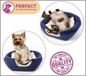 Premium Pet Bed/Cave, Cat Bed and Cave, Small Dog Bed - 