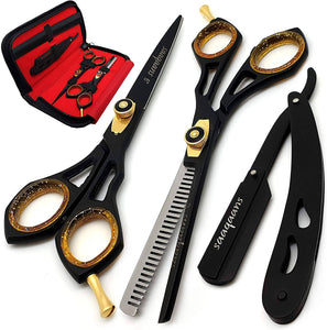 Professional Hair Cutting Scissors Kit Haircut Scissor for Barber Hairdresser - 