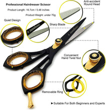 Load image into Gallery viewer, Professional Hair Cutting Scissors Kit Haircut Scissor for Barber Hairdresser - 
