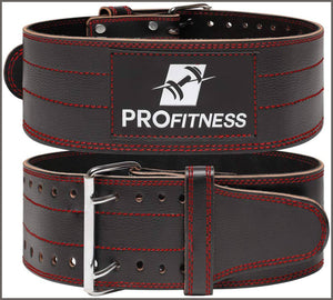 ProFitness Genuine Leather Workout Belt (4 Inches Wide) - 