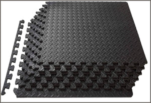 ProSource Puzzle Exercise Mat 13 mm, EVA Foam Interlocking Tiles Protective Flooring for Gym Equipment and Cushion for Workouts - 