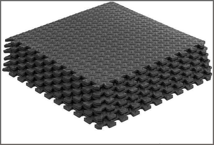 ProSource Puzzle Exercise Mat 13 mm, EVA Foam Interlocking Tiles Protective Flooring for Gym Equipment and Cushion for Workouts - 