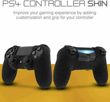 Load image into Gallery viewer, PS4 Controller Skin with 8 Thumb Grips  Anti-Slip Silicone Grip Cover UK STOCK - 
