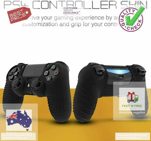 PS4 Controller Skin with 8 Thumb Grips  Anti-Slip Silicone Grip Cover UK STOCK - 