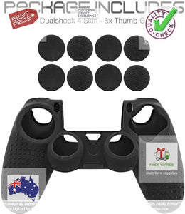 PS4 Controller Skin with 8 Thumb Grips  Anti-Slip Silicone Grip Cover UK STOCK - 