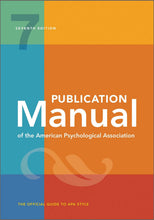 Load image into Gallery viewer, Publication Manual of the American Psychological Association 7ed - 
