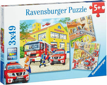 Load image into Gallery viewer, Puzzle Ravensburger Fire Brigade Run 3 Sets German Children&#39;s Puzzles gift - 
