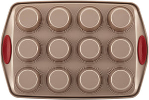 Rachael Ray 10-Piece Cucina Nonstick Bakeware Set, Latte Brown with Handle - 